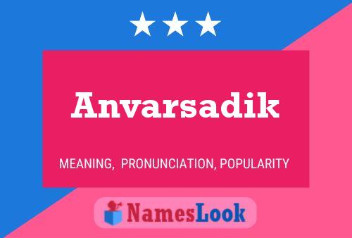 Постер имени Anvarsadik