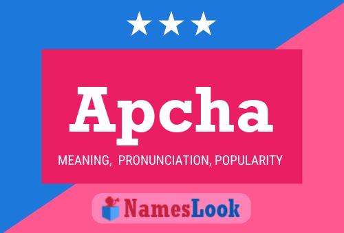 Постер имени Apcha