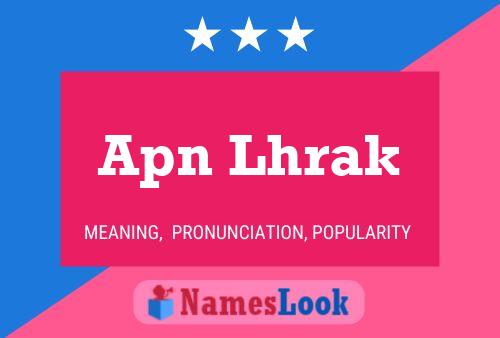 Постер имени Apn Lhrak