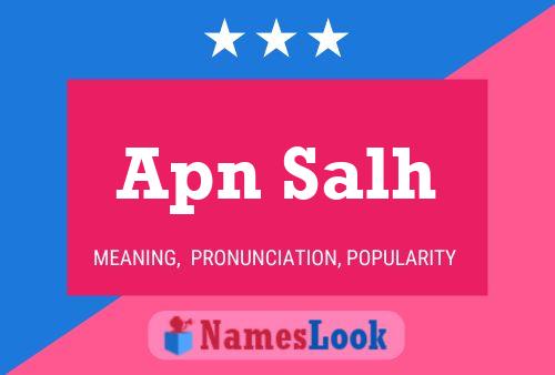 Постер имени Apn Salh