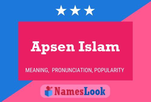 Постер имени Apsen Islam