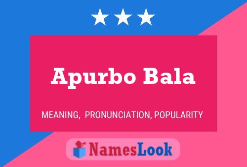 Постер имени Apurbo Bala