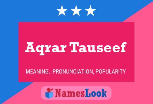 Постер имени Aqrar Tauseef