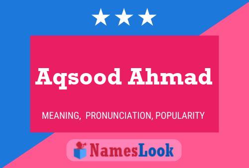 Постер имени Aqsood Ahmad