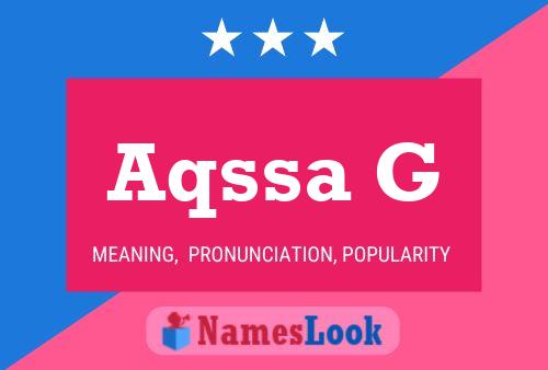 Постер имени Aqssa G