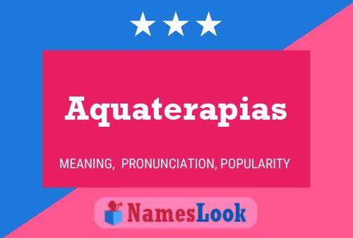 Постер имени Aquaterapias