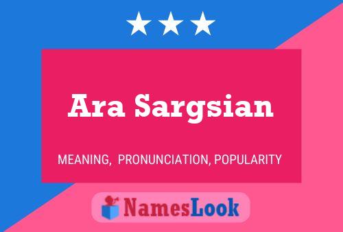 Постер имени Ara Sargsian