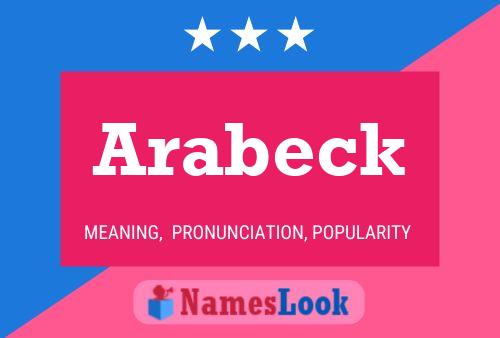 Постер имени Arabeck