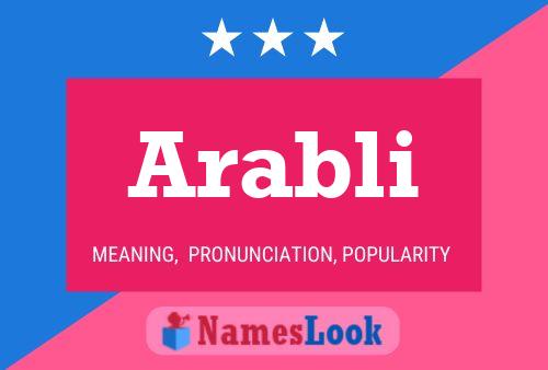 Постер имени Arabli