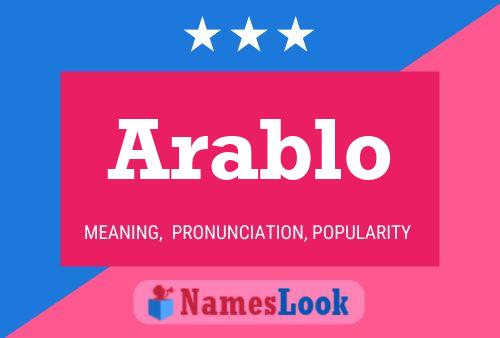 Постер имени Arablo