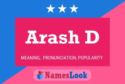 Постер имени Arash D