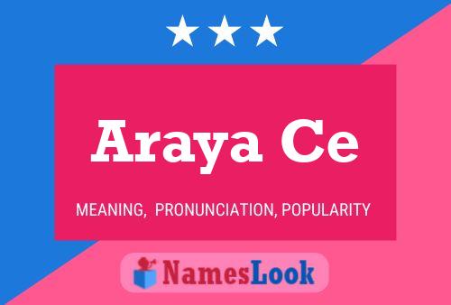 Постер имени Araya Ce