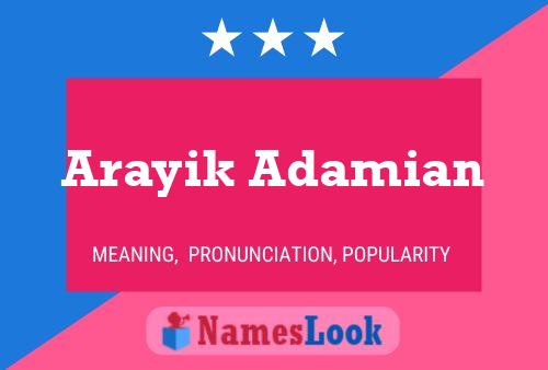 Постер имени Arayik Adamian