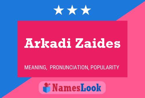 Постер имени Arkadi Zaides