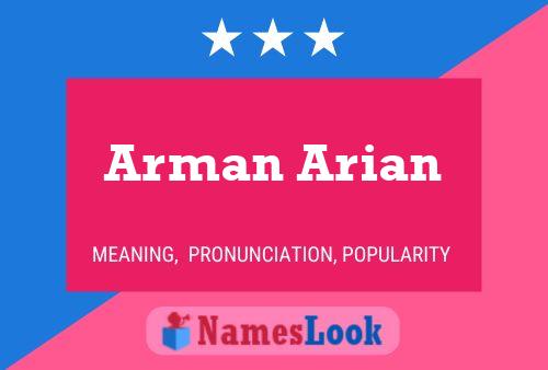 Постер имени Arman Arian