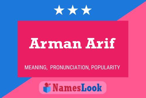 Постер имени Arman Arif