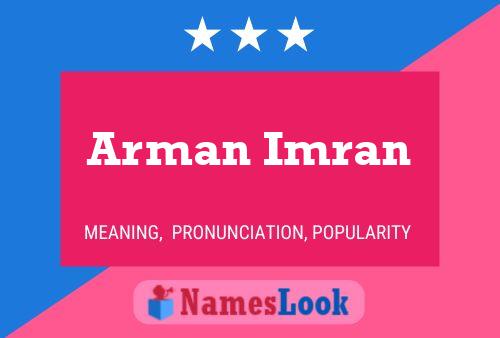 Постер имени Arman Imran