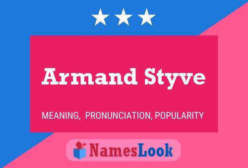 Постер имени Armand Styve