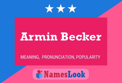 Постер имени Armin Becker