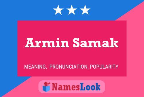 Постер имени Armin Samak