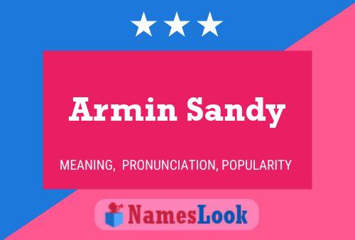 Постер имени Armin Sandy