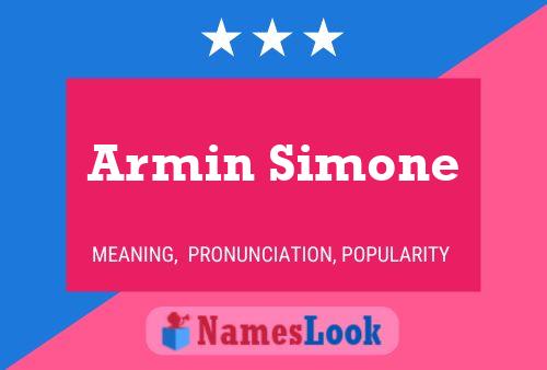 Постер имени Armin Simone