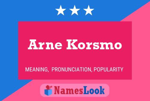 Постер имени Arne Korsmo