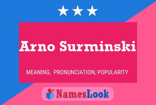 Постер имени Arno Surminski