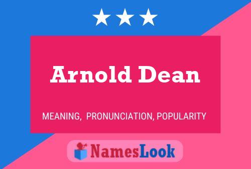 Постер имени Arnold Dean