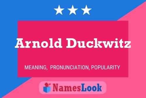 Постер имени Arnold Duckwitz