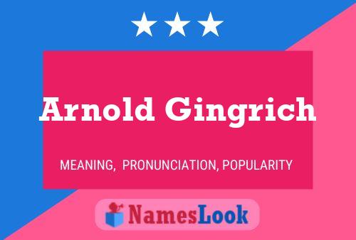 Постер имени Arnold Gingrich