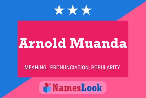 Постер имени Arnold Muanda