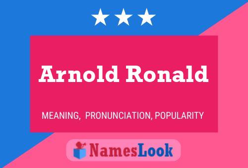 Постер имени Arnold Ronald