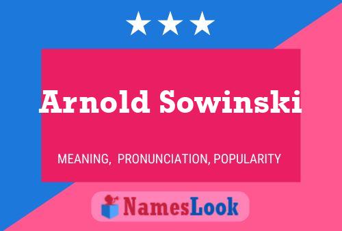 Постер имени Arnold Sowinski