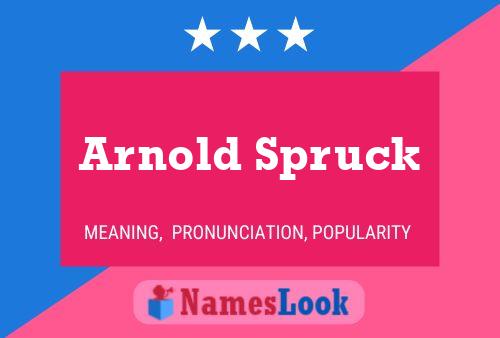 Постер имени Arnold Spruck