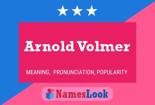 Постер имени Arnold Volmer