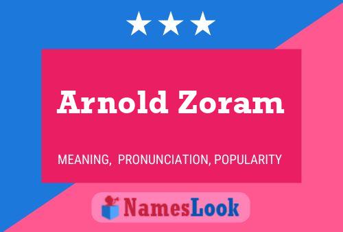 Постер имени Arnold Zoram