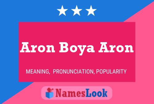 Постер имени Aron Boya Aron