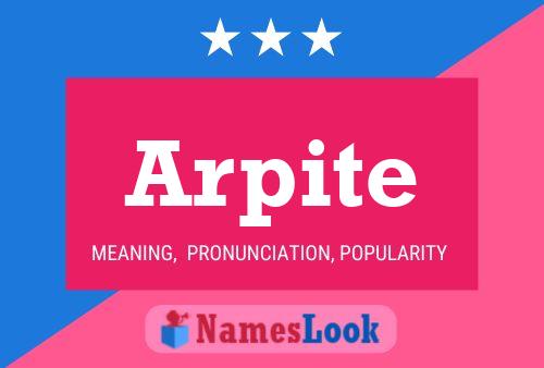 Постер имени Arpite