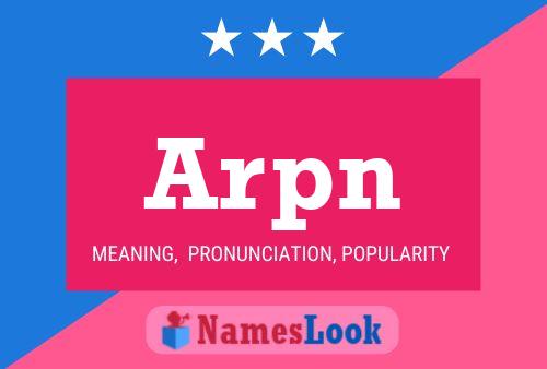 Постер имени Arpn