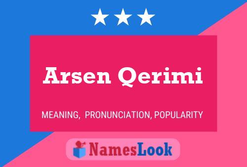 Постер имени Arsen Qerimi