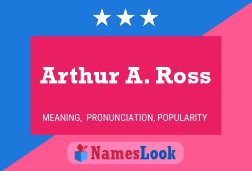 Постер имени Arthur A. Ross