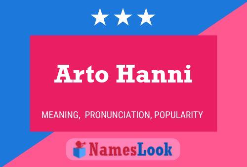 Постер имени Arto Hanni