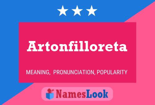 Постер имени Artonfilloreta