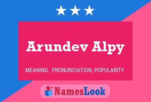 Постер имени Arundev Alpy