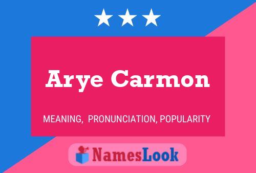 Постер имени Arye Carmon