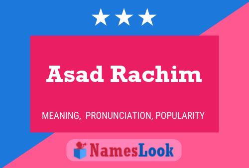 Постер имени Asad Rachim