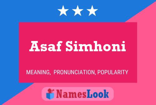 Постер имени Asaf Simhoni