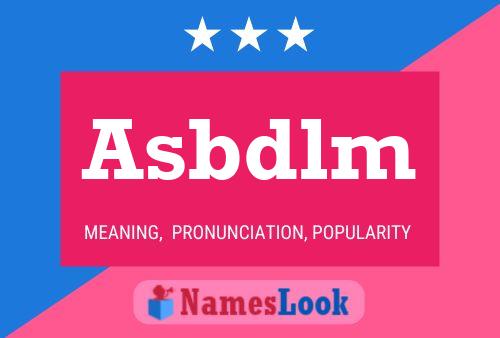 Постер имени Asbdlm