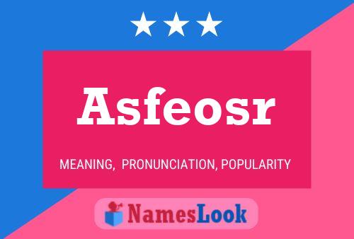 Постер имени Asfeosr